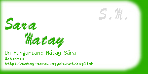 sara matay business card